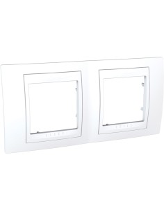Unica Plus Ramka podwójna pozioma biel polarna MGU6.004.18