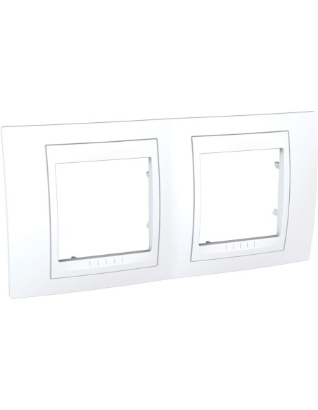 Unica Plus Ramka podwójna pozioma biel polarna MGU6.004.18