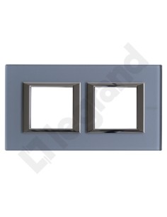 AXOLUTE Ramka 2x2-modułowa pozioma SZKŁO BŁĘKITNE  HA4802M2HVZS
