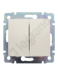 VALENA Przycisk przełączny podwójny kremowy 774118