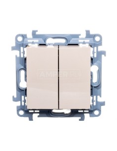Simon 10 Przycisk podwójny kremowy CP2.01/41