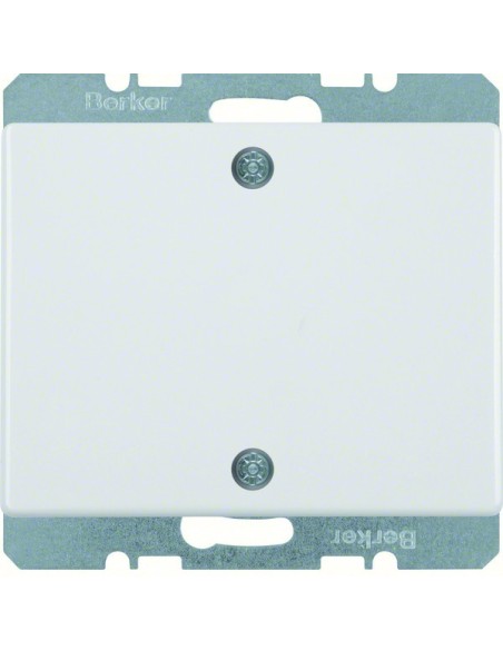 Arsys Zaślepka z elementem centralnym i mocowaniem na śruby, biały 10450169 Berker Hager