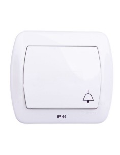 Simon Akord Przycisk bryzgoszczelny /dzwonek/ IP44 biały AD1B/11