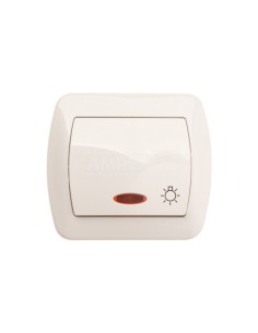 Simon Akord Przycisk /światło/ z podświetleniem biały AS1L/11