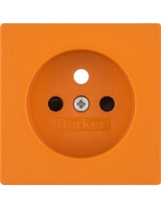 Q.x Płytka czołowa z przysłonami styków do gniazda z uziemieniem, do obwodów specjalnych, pomarańczowy, aksamit 3965766014 Berke