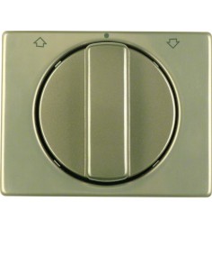 Arsys Płytka czołowa z pokrętłem do łącznika żaluzjowego obrotowego, jasny brąz, metal 10770101 Berker Hager