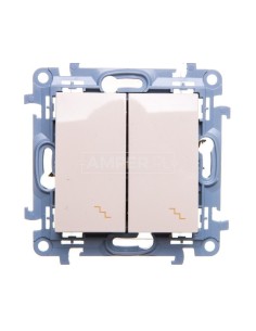 Simon 10 Łącznik schodowy podwójny 10AX kremowy CW6/2.01/41