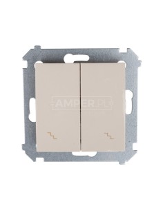 Simon 54 Łącznik schodowy podwójny kremowy DW6/2.01/41