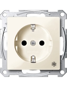 Gniazdo wtykowe SCHUKO z ozn./lodówka/ i przesłoną, b.śrub., B, P, Sys M MTN2354-0344