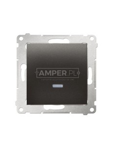 Simon 54 Łącznik jednobiegunowy z podświetleniem antracyt DW1L.01/48