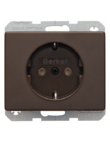 Arsys Gniazdo SCHUKO, brązowy  47150001 Berker Hager