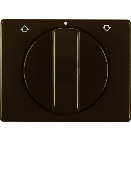 Arsys Płytka czołowa z pokrętłem do łącznika żaluzjowego obrotowego, brązowy 10770001 Berker Hager