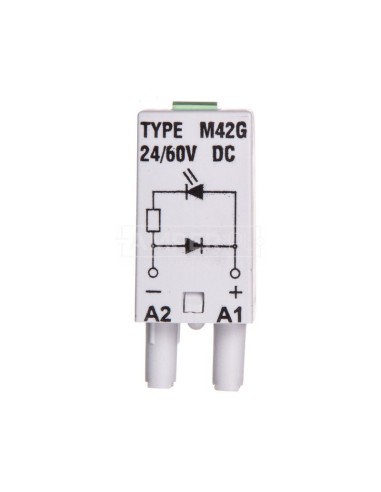 Moduł sygnalizacyjny LD (diody: LED zielony + D) 24-60V DC M42G szary 854843