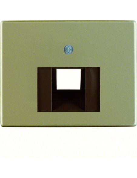 Arsys Płytka czołowa do gniazda przyłączeniowego UAE 1-krotnego, jasny brąz, metal 14080001 Berker Hager