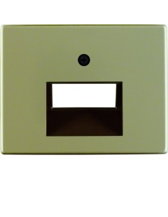 Arsys Płytka czołowa do gniazda przyłączeniowego UAE 2-krotnego, jasny brąz, metal 14100001 Berker Hager