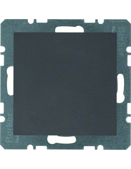 B.x Zaślepka z płytką czołową, bez pazurków rozporowych, antracyt 10091606 Berker Hager