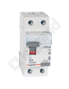 Wyłącznik różnicowoprądowy 2P 25A 0,1A typ AC P302 TX3 411519