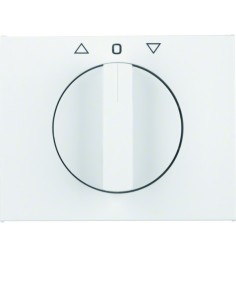 K.1 Płytka czołowa z pokrętłem do łącznika żaluzjowego obrotowego, biały 10777109 Berker Hager