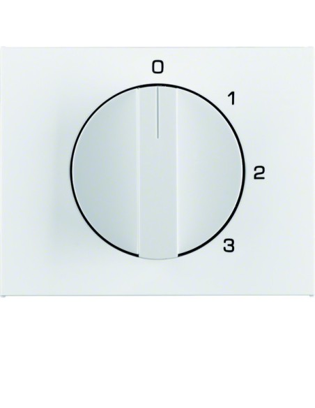K.1 Płytka czołowa z pokrętłem do łącznika 3-pozycyjnego z pozycją zerową, biały 10877109 Berker Hager