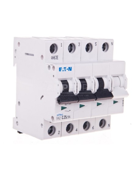 Wyłącznik nadprądowy 3+N C 25A 15kA AC FAZ C25/3N 278977