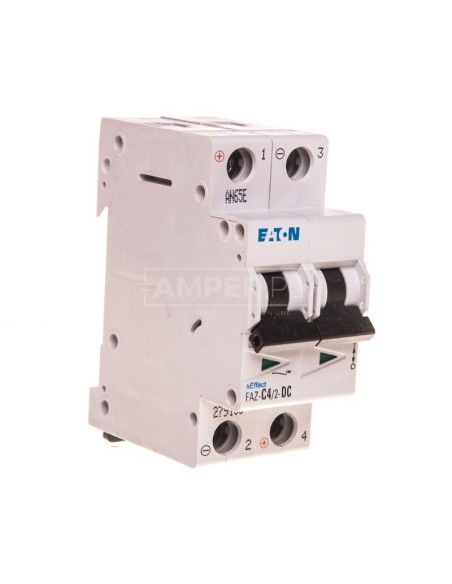 Wyłącznik nadprądowy 2P C 4A 15kA DC FAZ C4/2-DC 279136