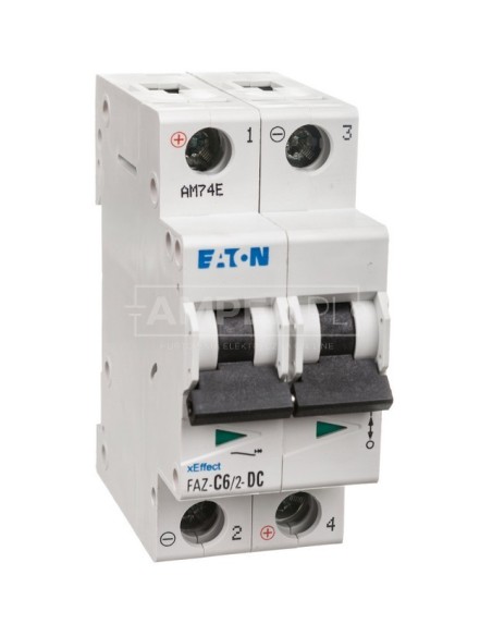 Wyłącznik nadprądowy 2P C 6A 15kA DC FAZ C6/2-DC 279137