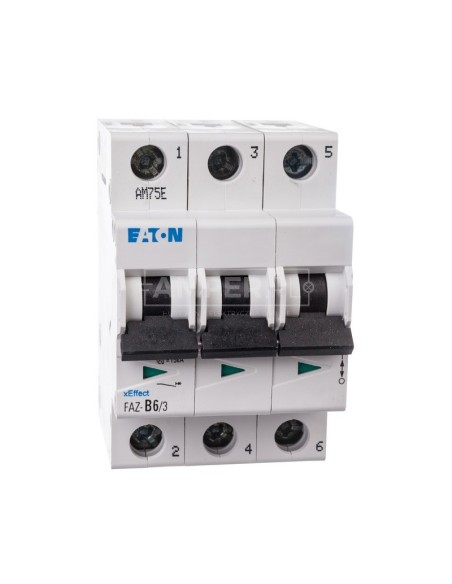 Wyłącznik nadprądowy 3P B 6A 15kA AC FAZ B6/3 278841