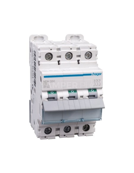 Wyłącznik nadprądowy 3P D 50A 10kA AC NDN350