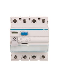 Wyłącznik różnicowoprądowy 4P 40A 0,1A typ AC CEC440J