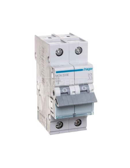 Wyłącznik nadprądowy 2P C 3A 6kA AC MCN203E