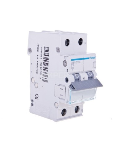 Wyłącznik nadprądowy 1+N B 16A 6kA AC MBN516E