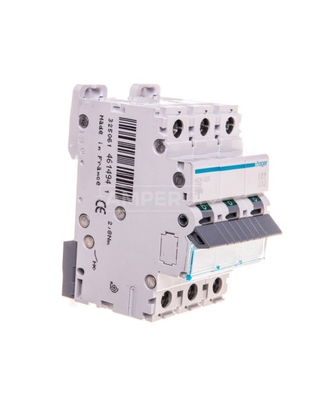 Wyłącznik nadprądowy 3P C 25A 10kA AC MCB NCN325