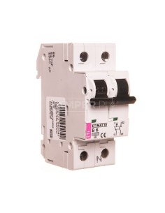 Wyłącznik nadprądowy 1+N B 6A 10kA AC ETIMAT10 002122712