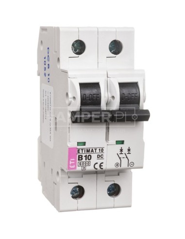 Wyłącznik nadprądowy 2P B 10A 6kA DC ETIMAT10 002128714