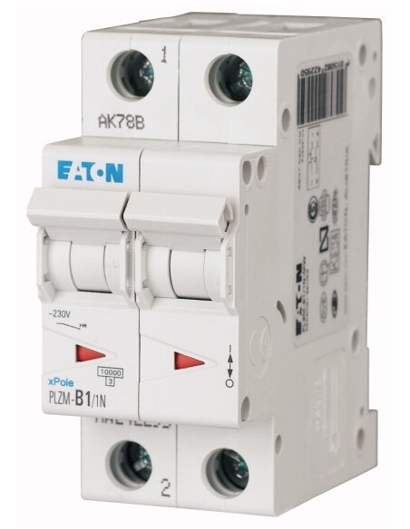 Wyłącznik nadprądowy 1P+N B 1A 10kA AC PLZM-B1/1N-MW 242295