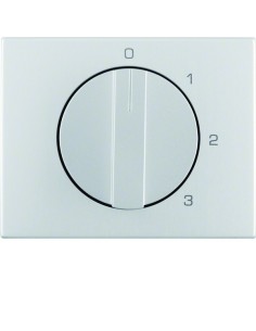 K.5 Płytka czołowa z pokrętłem do łącznika 3-pozycyjnego z pozycją zerową, alu 10877103 Berker Hager