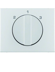 K.5 Płytka czołowa z pokrętłem do łącznika 3-pozycyjnego bez pozycji zerowej, alu 10887103 Berker Hager