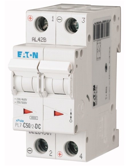 Wyłącznik nadprądowy 2P C 50A 10kA DC PL7-C50/2-DC 264907