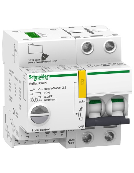 Wyłącznik zintegrowany sterujący Reflex iC60N Ti24 25A, 2p, char. B A9C61225