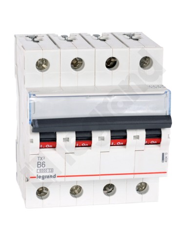 Wyłącznik nadprądowy 4P B 6A 6kA AC S304 TX3 403413