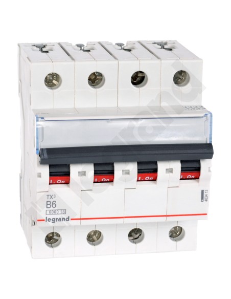 Wyłącznik nadprądowy 4P B 6A 6kA AC S304 TX3 403413
