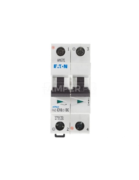 Wyłącznik nadprądowy 2P C 10A 15kA DC FAZ C10/2-DC 279138