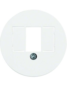 Serie 1930/Glas Płytka czołowa do gniazda głośnikowego i ładowania USB, biały 1040 Berker Hager