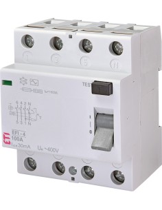 Wyłącznik różnicowoprądowy 4P 100A 0,03A typ AC EFI-4 002062151