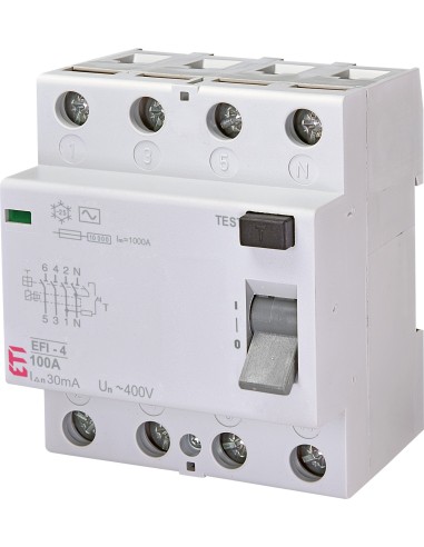 Wyłącznik różnicowoprądowy 4P 100A 0,03A typ AC EFI-4 002062151