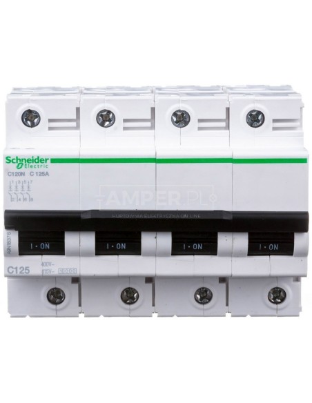Wyłącznik nadprądowy 4P C 125A 10kA AC C120N A9N18376