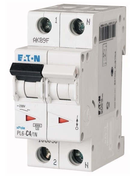Wyłącznik nadprądowy 1P+N D 4A 6kA AC PL6-D4/1N 164948