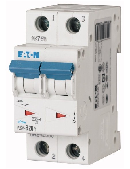 Wyłącznik nadprądowy 2P D 20A 10kA AC PLSM-D20/2-MW 242429