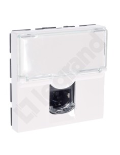 MOSAIC Gniazdo komputerowe pojedyncze RJ45 FTP kat.6 2 moduły białe 076565