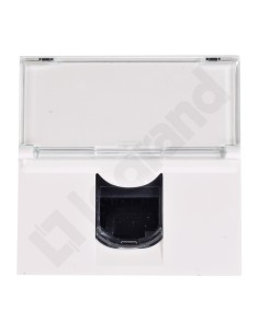 MOSAIC Gniazdo komputerowe pojedyncze RJ45 kat.6  UTP z polem opisowym białe 076564